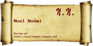 Noel Noémi névjegykártya